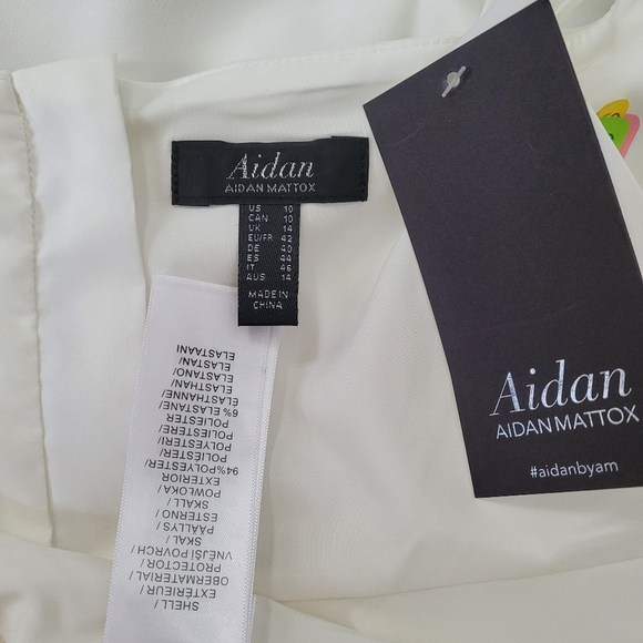 Aidan by Aidan Mattox Crepe Bradil Body Con Fitted Cocktail Mini Dress - Picture 12 of 16